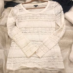 Express Lace Long Sleeve Top